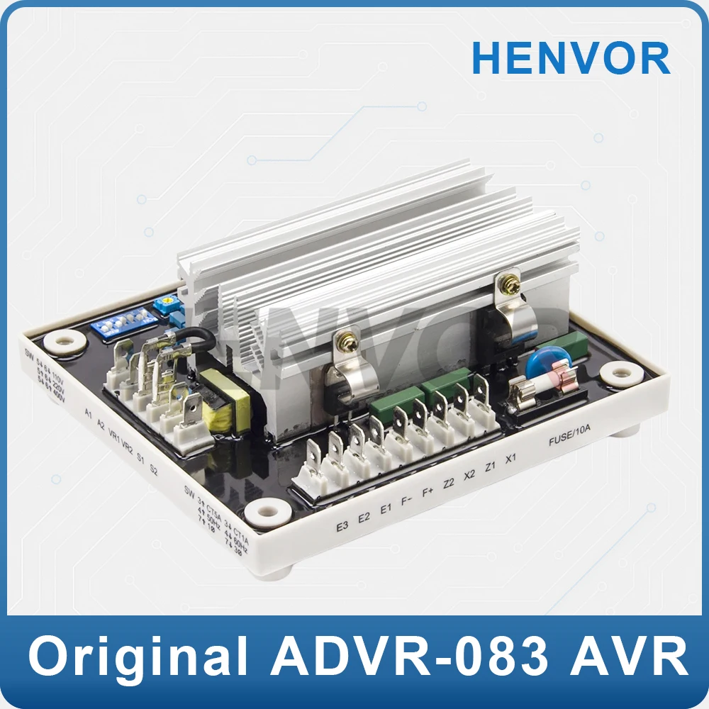 KUTAI 8 Amp ADVR-083 AVR Voltage Regulator, Hybrid Analog Digital Sensing for PMG Brushless Generator, Self-Excited Control