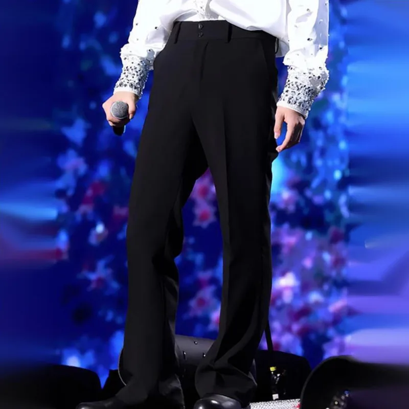 WVGA Spring Autumn New Man Heavy Starry Sky Diamond Trendy Blazer Niche Chic Casual Straight Suit Pants Two Piece Set Ins W15264