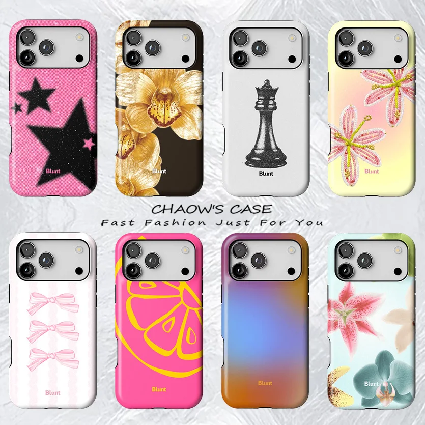 

Luxury Blunts Y2K Retor Flower Star Art Phone Case for iPhone 17 17e 16e 16 15 14 13 12 11 Air Pro Max Plus Double-layer Cover