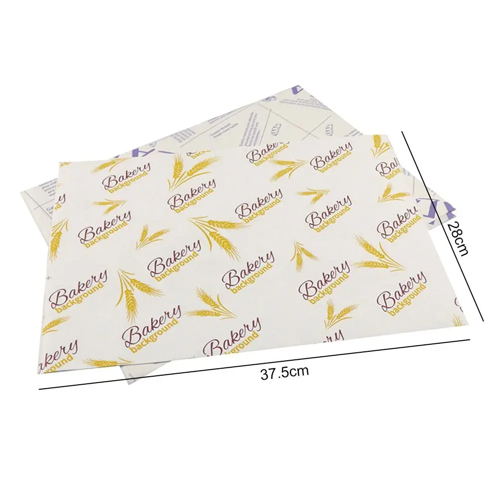 Sandwich Wrapping Paper Oil-Proof Hamburger Paper Oil-Proof Tray Paper Bread Baking Plate Pad Paper Air Frying Pan Paper