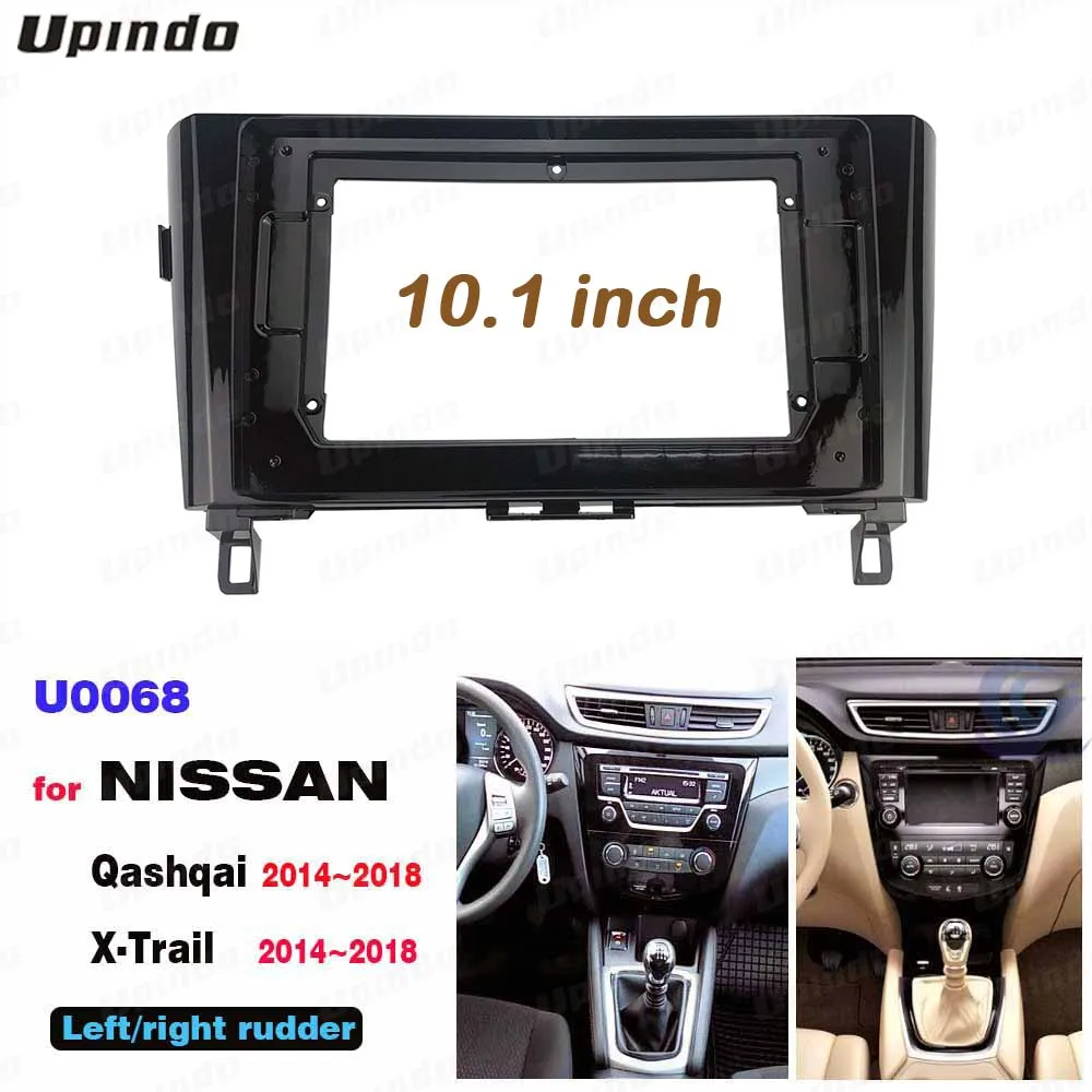 

Рамка панели панели Android 10,1 дюйма 2 Din для Nissan Qashqai/X-Trail 2014-2018 с комплектом крепления на приборную панель GPS DVD MP5