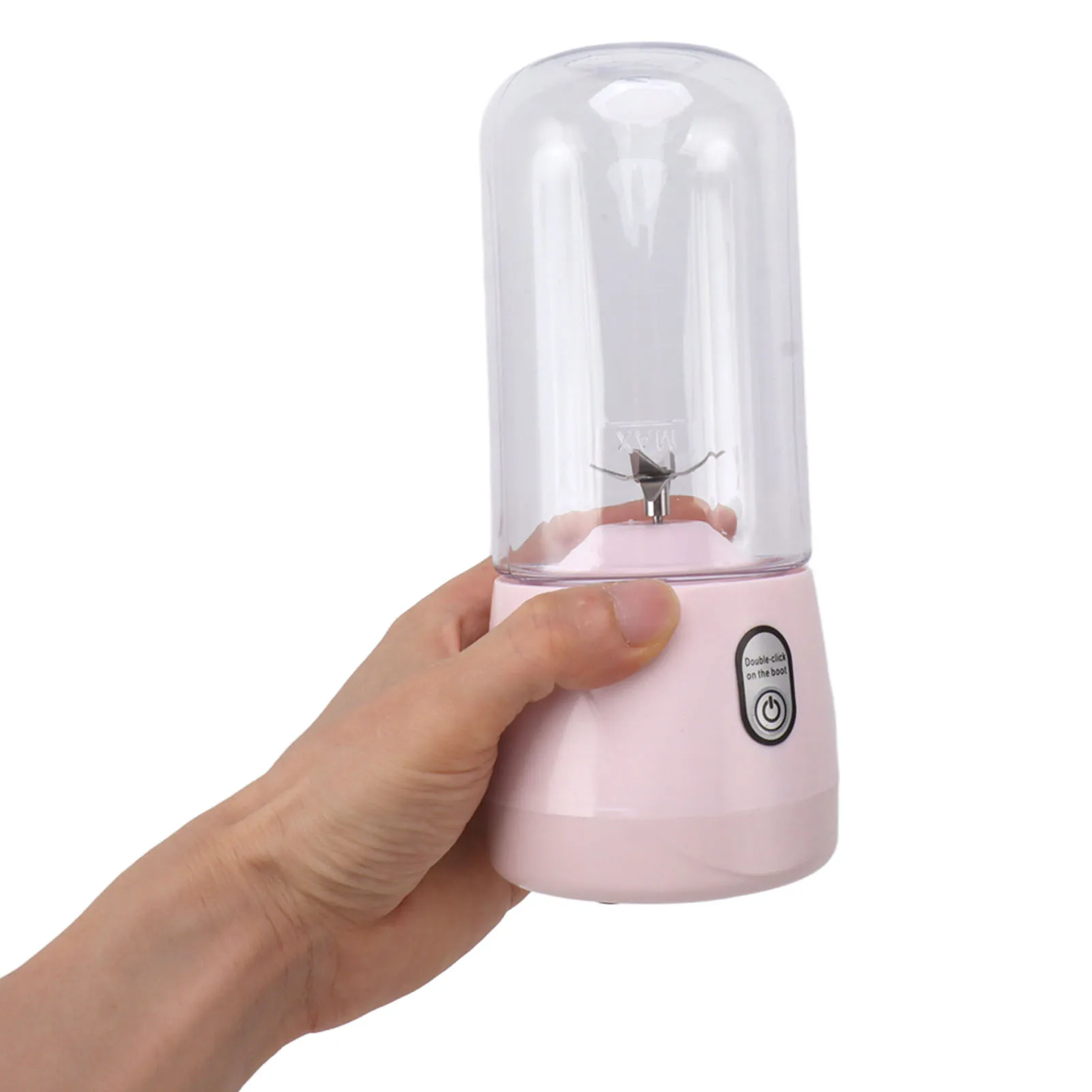 Blender Mini USB Isi Ulang 410Ml - 6 Bilah Cangkir Pembuat Jus Portabel untuk Smoothie, Shake, Perjalanan & Olahraga