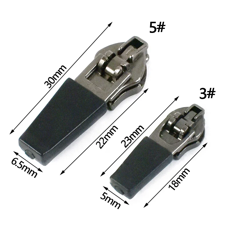 10/20/50/100pcs Reiß verschluss schieber zieht für wasserdichte Nylon reiß verschlüsse Reverse Installation Reiß verschlüsse Kopf zieher DIY Näh zubehör