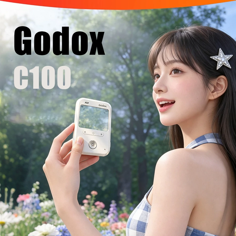 Godox C100 Mini CCD Portable Camera Transparent Viewfinder with 128G Expandable Storage for Movie Vlog Shooting
