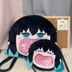 Demon Slayer Tokitou Muichirou Itabag Anime Peripheral Cute Cartoon Large Capacity Backpack Kawaii Crossbody Bag Storage Bags