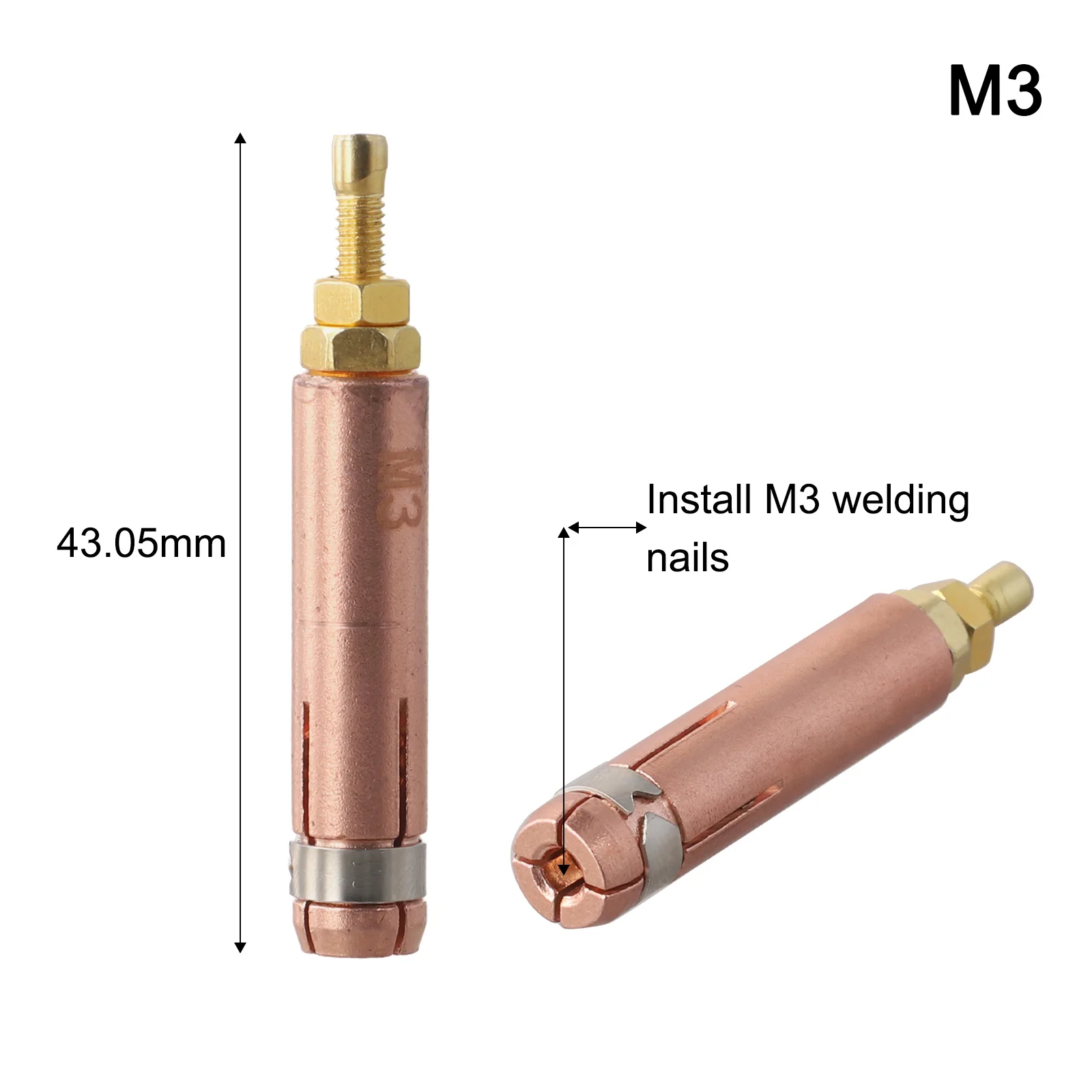 5Pcs Collet Chuck For Capacitor Discharge CD For Stud Welding  For Torch  For Stud Welding Machine For M3-for M8Welding Tools