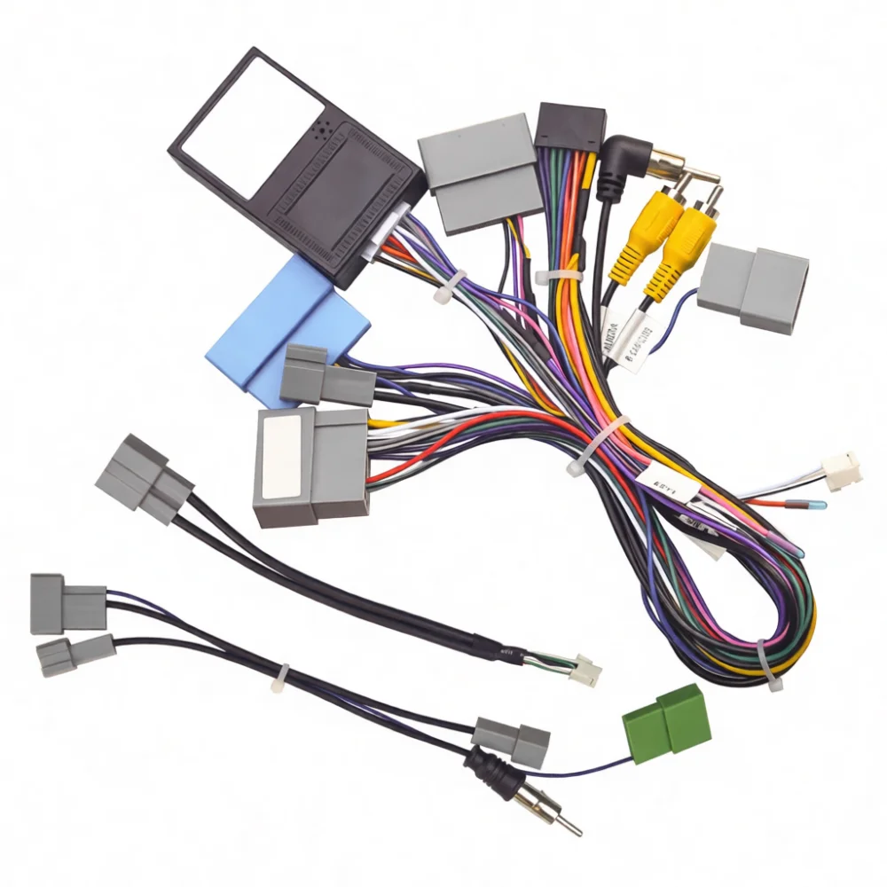 Android Head Unit Wiring Harness For Honda Civic CRV 2023 2024 Car Stereo Power Cable With Canbus Box Plug And Play Cable