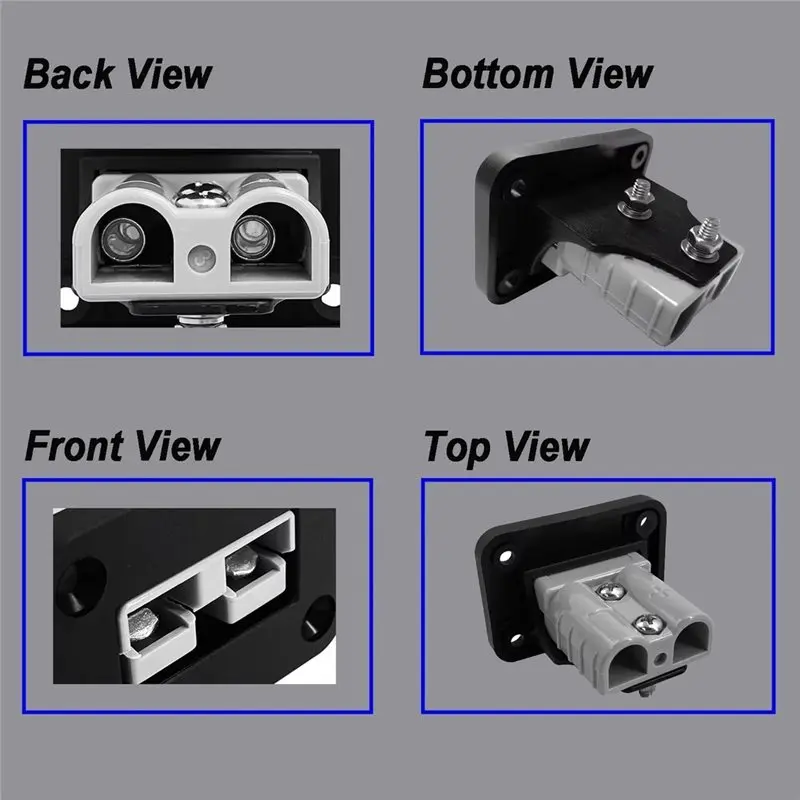 [NEWA64Z!】 For Plug Connector 5Pcs 50A Flush Mount Bracket For Ship Yacht RV Passenger Car Panel Socket
