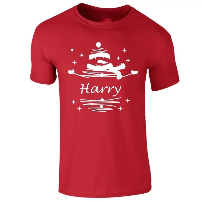 Personalised Snowman Cuddle T-Shirt Christmas Family Matching Shirts Kids Adults