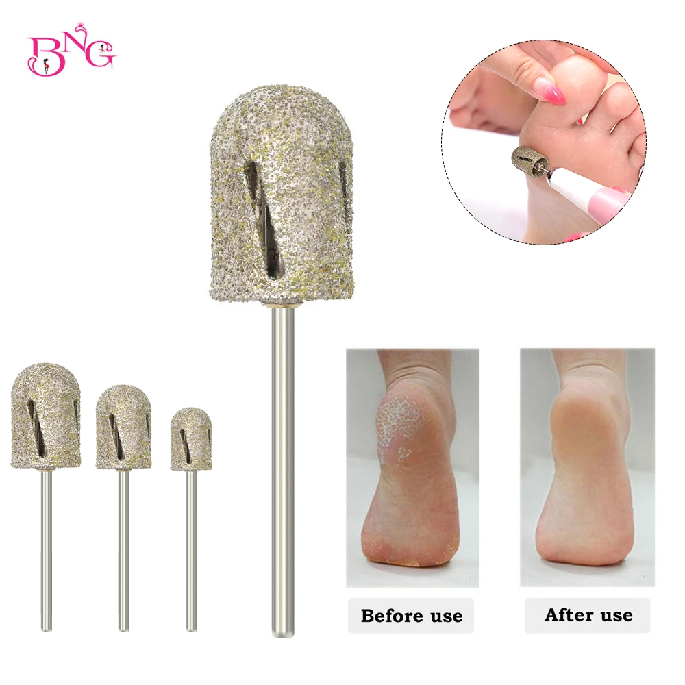 

BNG Diamond Drill Bit 3/32" Rotary Burr Foot Cuticle Clean Manicure Pedicure Tools Drill Accessories Nail Mills Cutters