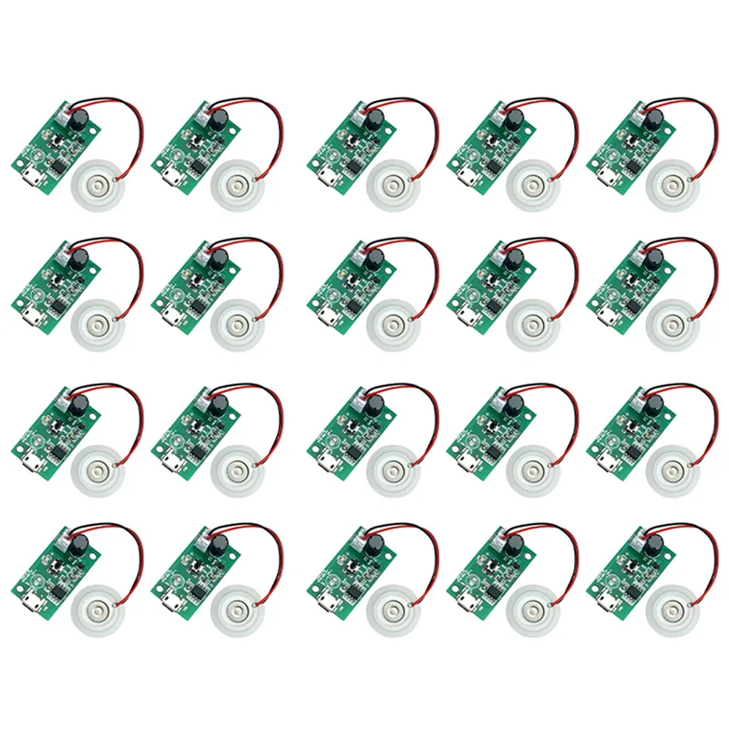 ABUD-20Pcs 20MM generador de niebla ultrasónica atomizador transductor atomizador placa de película accesorios humidificador junta de goma