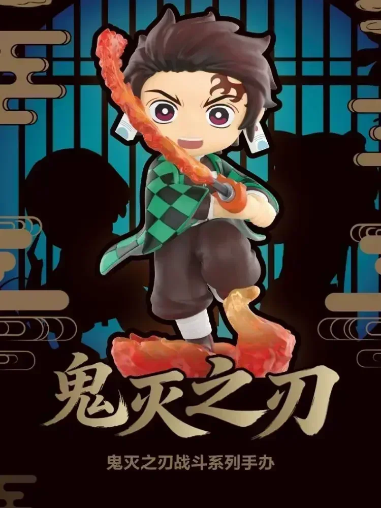POPMART Demon Slayer Kimetsu No Yaiba Battle Series Blind Box Toys Mystery Box Figurka Niespodzianka Słodki Model — 2