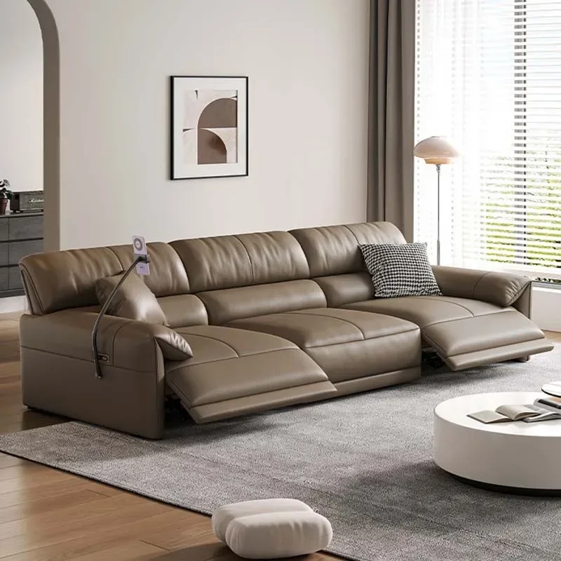 Design Filler Wohnzimmersofas Braun Hohe Rückenlehne Einzigartiges Luxus-Elektrosofa Lounges Lazy Designer Woonkamerbanken Furniture