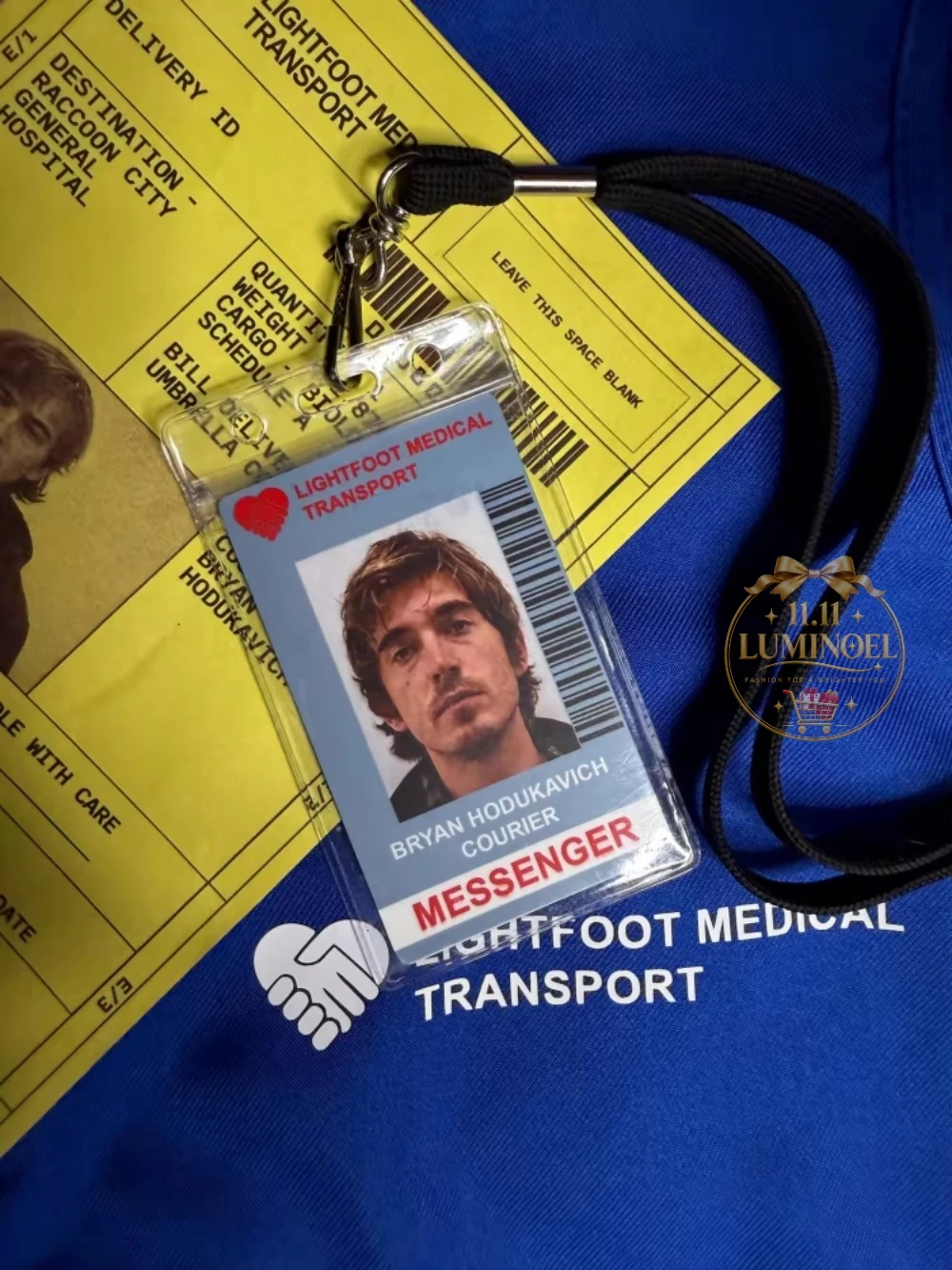 ResIdent Evil Bryan HoDukavich ID Card Badge, Lightfoot Medical Transport Cosplay ID Badge,Halloween Cosplay Costume Accessory
