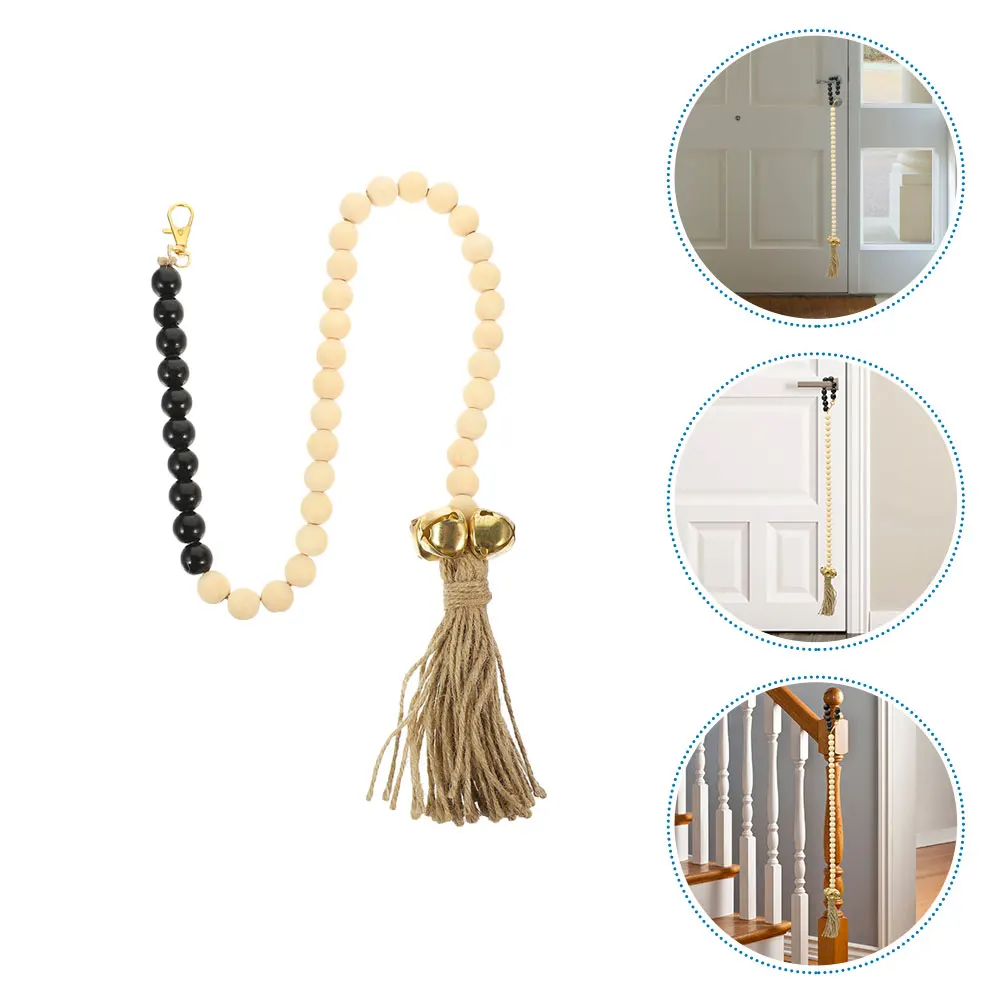 

Hanging Doorbell For Potty Training Bathroom Pet Wooden Beaded Sturdy Wear-Resistant Easy Installation Portable Dog Training