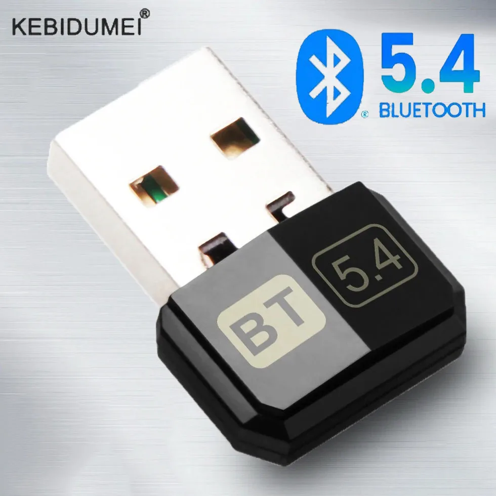 USB Bluetooth 5.4 Dongle Adapter para PC Speaker, Teclado Mouse Sem Fio, Receptor De Áudio De Música, Transmissor 5.3 Adaptado