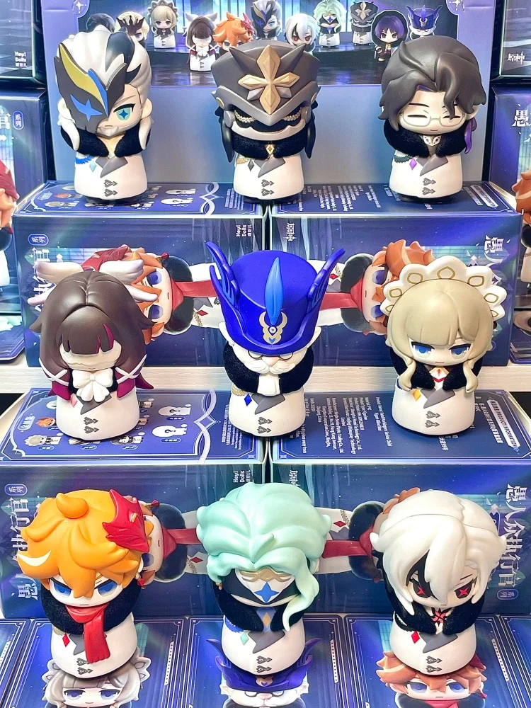 Gorąca sprzedaż: Oryginalny Genshin Impact, seria Fatui Harbingers, Blind Box Columbina Capitano, mini model, ozdoba na biurko, prezent-niespodzianka. — 2