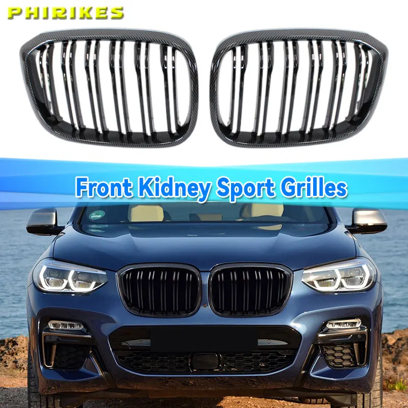 

Glossy Black Car Front Kidney Replacement Grille Grill for BMW G01 G08 X3 G02 X4 2018-2022 Front Grille Racing Grills