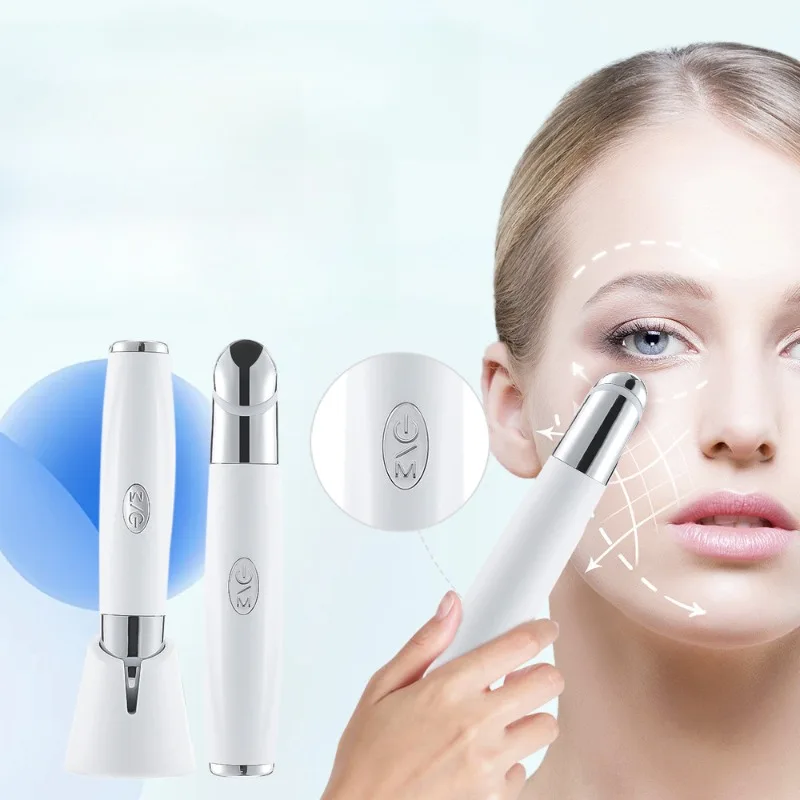 

Light and Red Light Therapy Eye Massager, Heat and Vibration Technology, Dark Circle Reduction, Compact Beauty Pen for Care