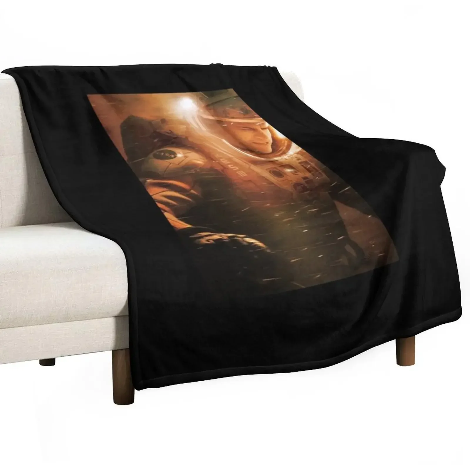 Incredible photo of Mark Watney from the film The Martian Throw Blanket Quilt Multi-Purpose Blankets