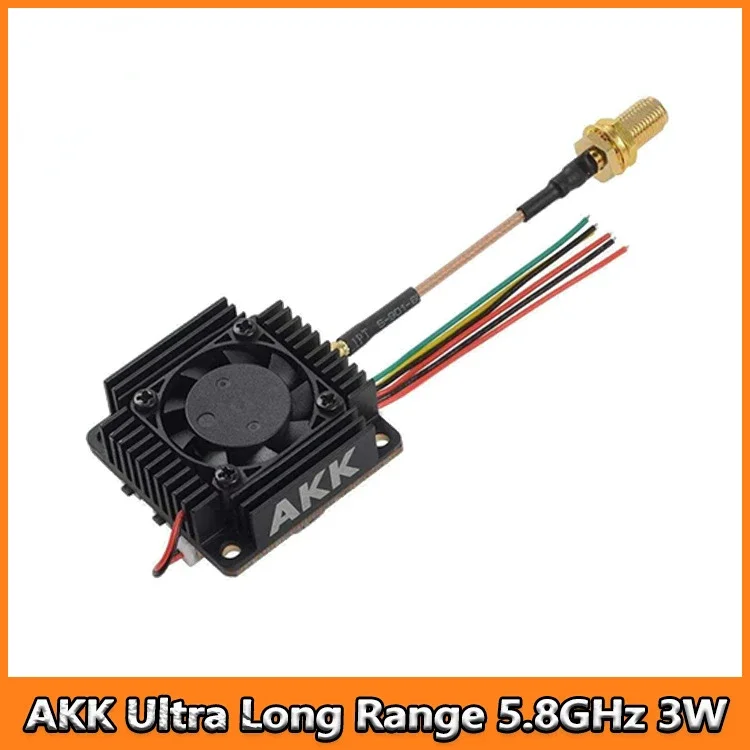 

AKK Ultra Long Range 5.8GHz 3W High Power Image Transmission VTX Time Traveling Machine FPV UAV Parts Long Distance Transmission