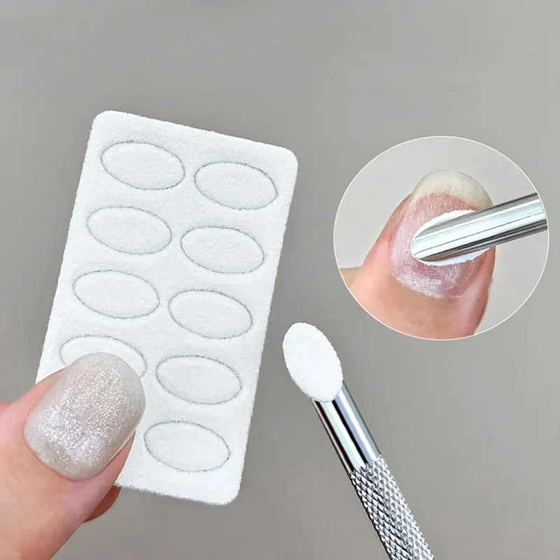 Roestvrij staal dubbelzijdige nagelriemschuiver Remover Cirkel afgeschuinde kop Nagelslijpvijl Nagellakremover Manicure Tool