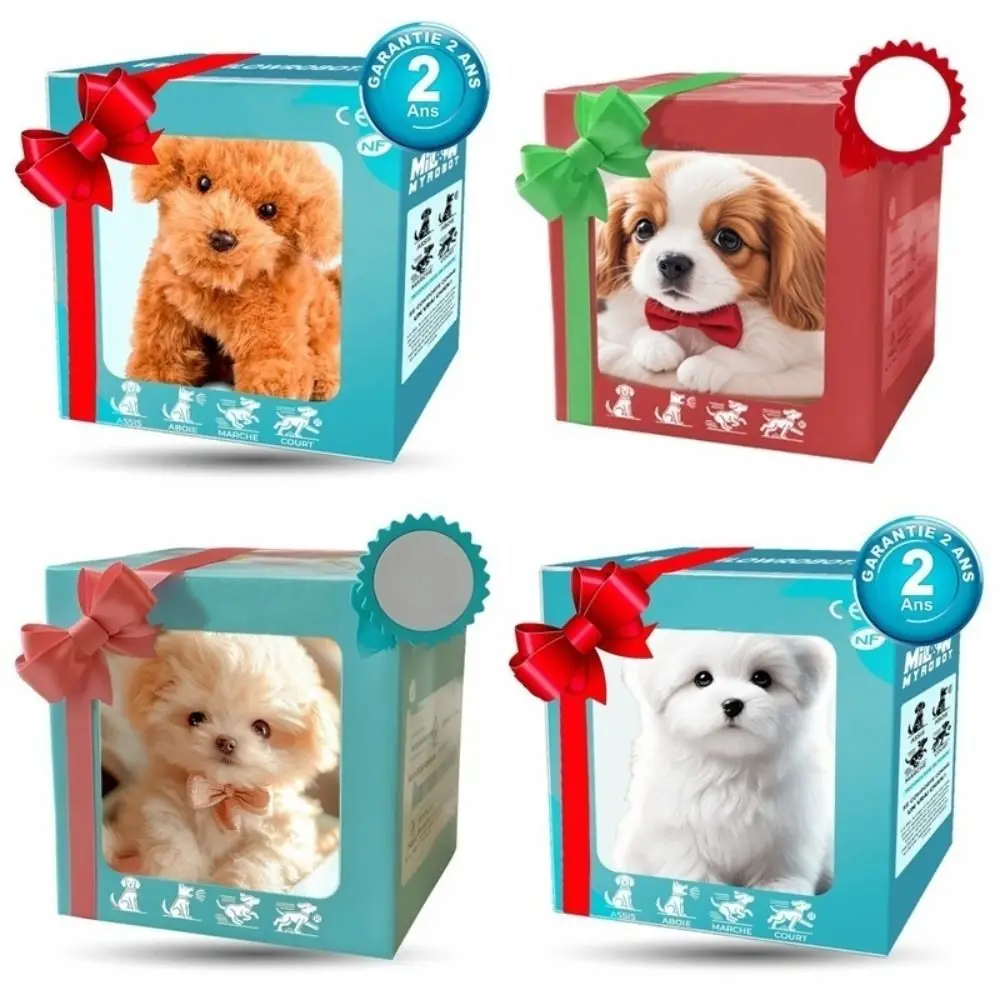 Lovely Stuffed Animals Realistic Robotic Puppy Simulation Interactive Robot Dog Barking Tail Wagging Walking Dog Gift