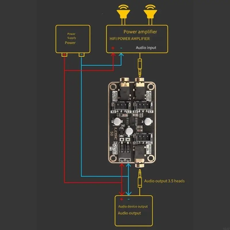 95AF SO Auditory Isolation Module Circuit Board Common Ground Amplifiers Board