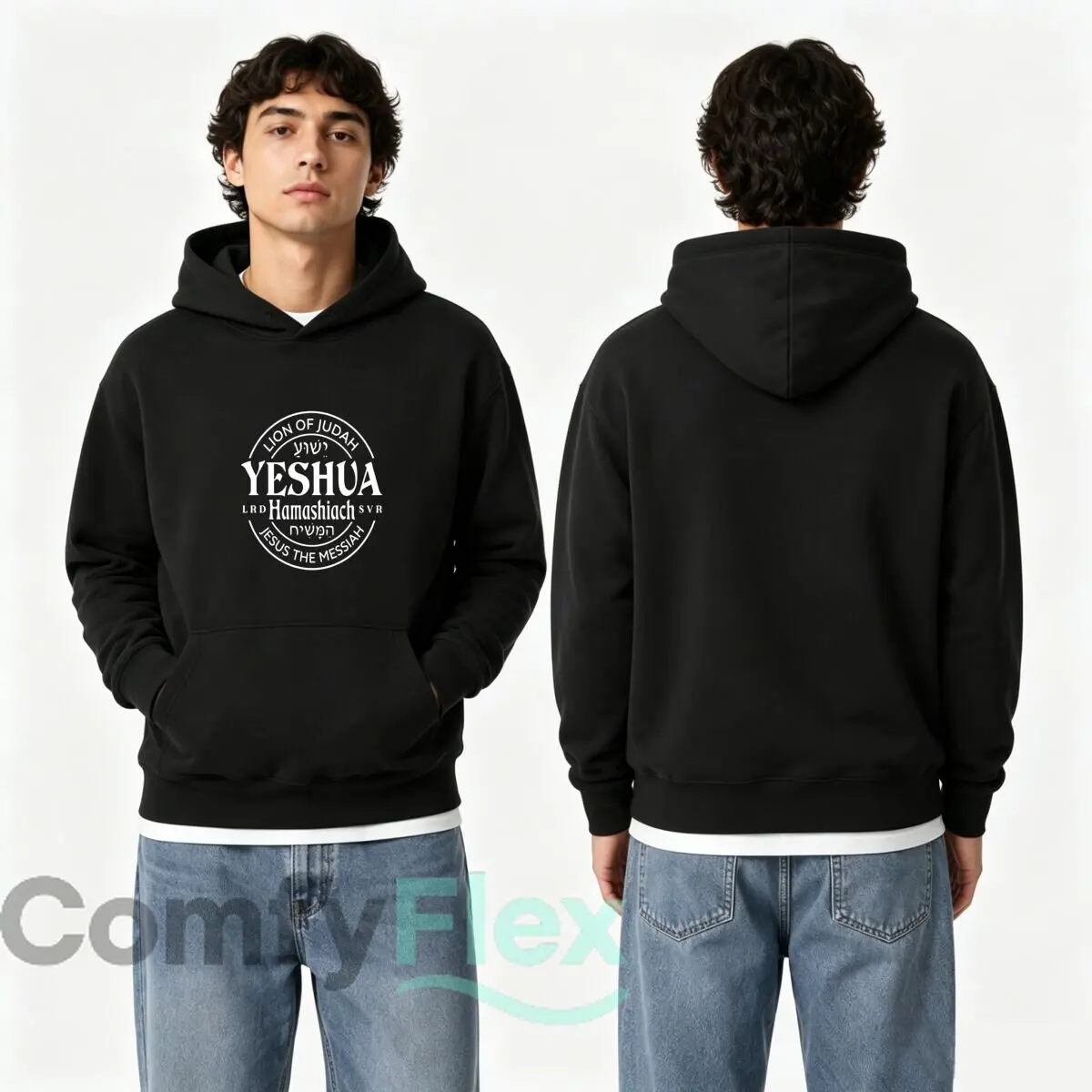 Lion Of Judah Yeshua The Righteous Savior Jesus The Nazarene Autumn and winter new men's and women's hooded sweatshirts