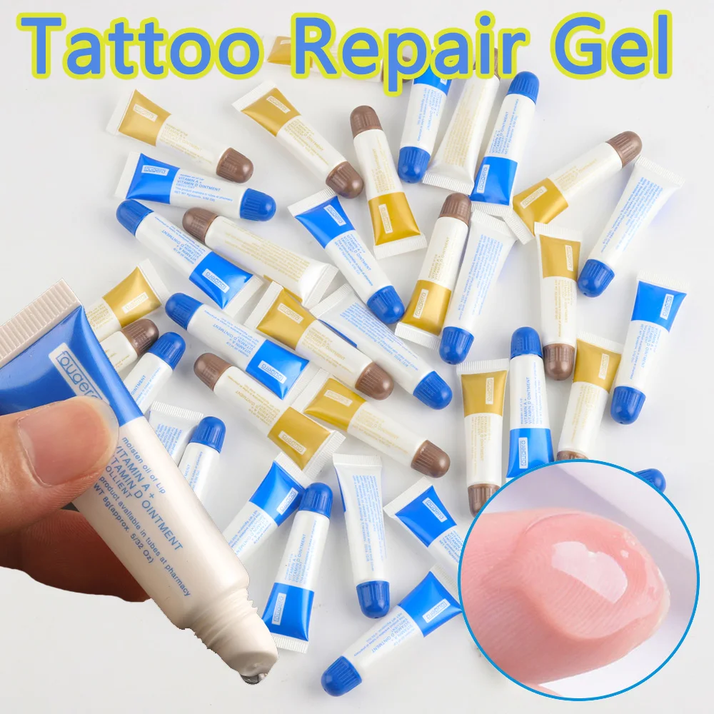 

100/50/10 шт. гель для ремонта татуировок с витамином A & D, мазь для заживления татуировок, крем для ухода за татуировкой, бровей, губ, аксессуары для татуировки