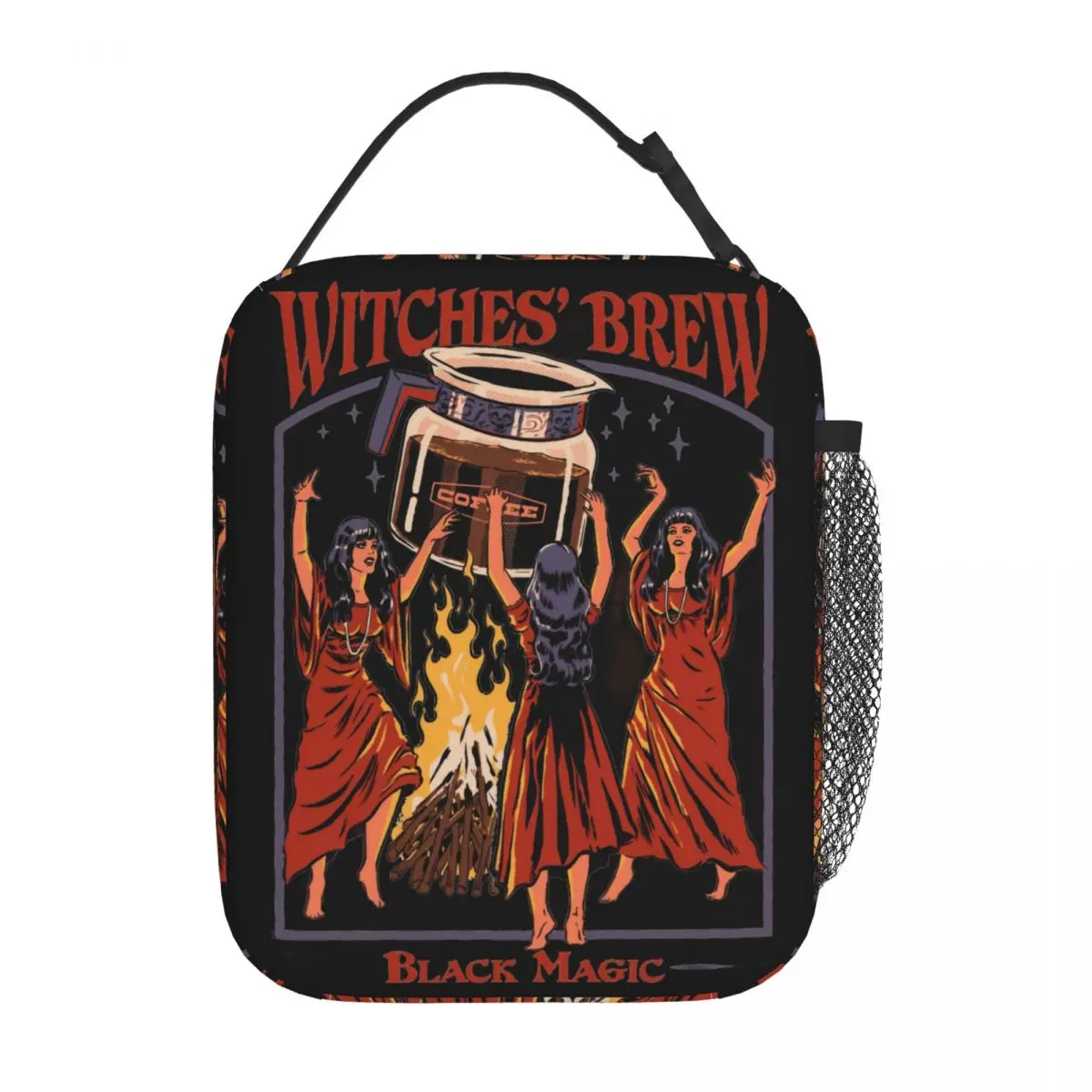 Barista Coffee Insulated Lunch Bag Cooking Witches Brew Mid Century Dark Arts Food Box Portable Thermal Cooler