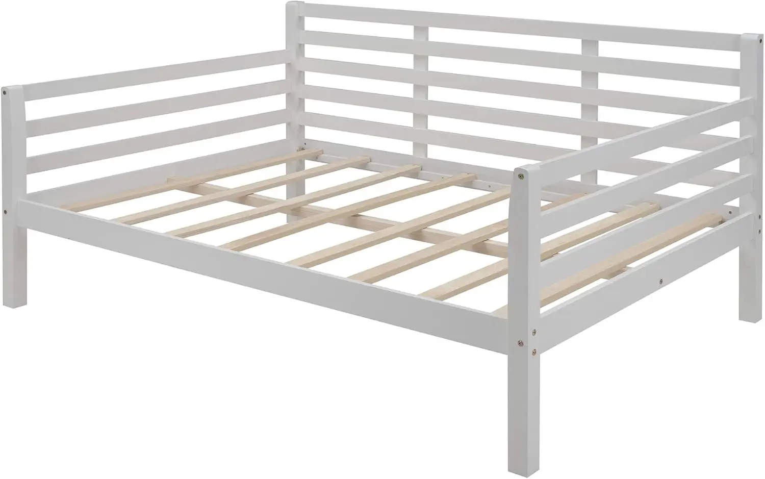 Wooden Full-Size Daybed Frame With Clean Lines, Twin Size Sleeping Bed Frame, No Box Spring Needed, Twin Bed Sofa Bed Frame For