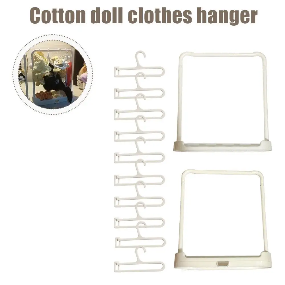 Doll Clothes Hanger 10CM 15CM 20CM Mini Skirt Pants Hangers With Non-Slip Clips Doll Wardrobe Display Rack Toys Doll Accessories - view 5