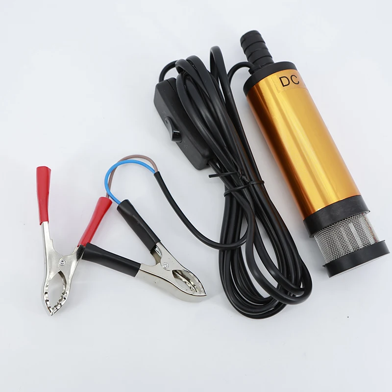 

DC мини 38 мм 12 В автомобильный топливный насос для замены масла 12л электрические дизельные инструменты для перекачки воды для лодки морской прицеп грузовик крокодиловый зажим