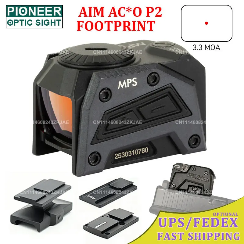 STENER MPS 3.3MOA Fully Enclosed Reflex Red Dot Sight Compact Pistol Handgun Optic Sight Hunting Rifle Scope with Motion Sensing