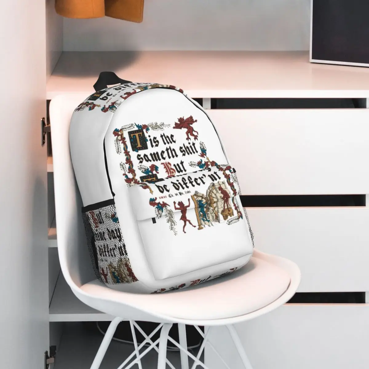 Same Shit Medieval Style English History Backpack Hot Sale Daypack Large Capacity Boys Girls BookBag Shoulder Bags School Bag