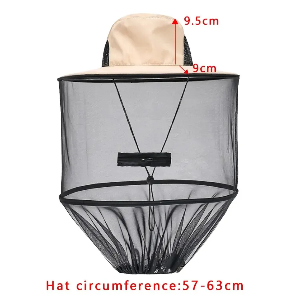 Net Hat Fishing Caps Sun Head Mosquito Net Cap Fishing Caps Face Head Neck Wrap Protector Travel Headgear Isolator