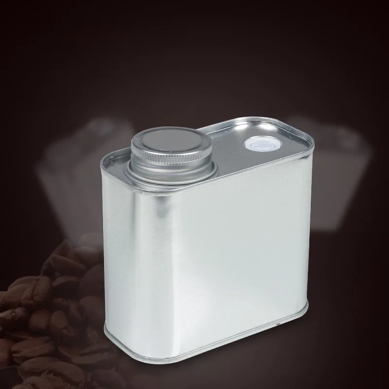 Tinplate Coffee Bean Storage Tank Coffee Powder Sealed Tank One-way Valve Exhaust Portable Bean Storage Tank