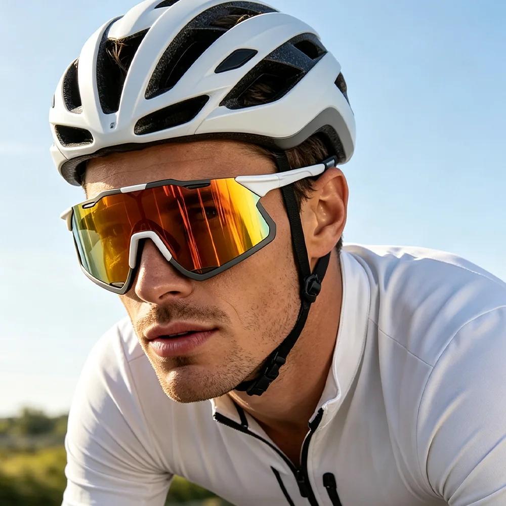 Photochrome UV-Radsportbrillen für Herren & Damen - Leichte Sportbrillen für MTB, Rennrad, Laufen & Outdoor-Aktivitäten – Detail 3