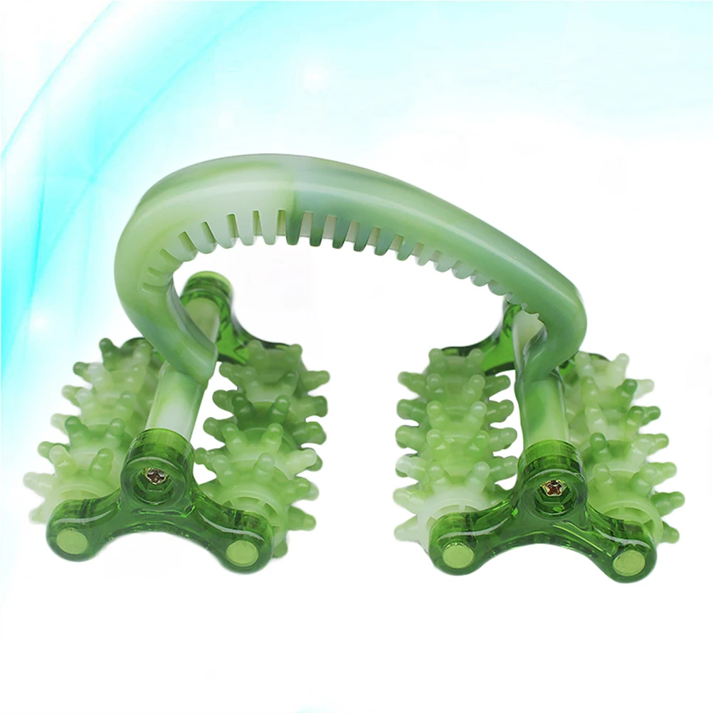 

Массажный ролик с двумя массажными шариками и небольшим телом, плечами, ногами, мышцами, релаксационным массажером, роликовым массажем (зеленым)