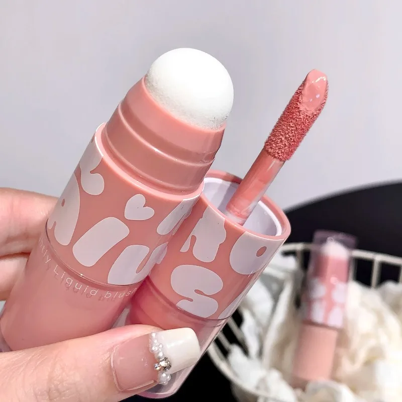 Doppia testa fard liquido stick fard idratante crema di bellezza guancia bassa saturazione opaca pesca viso rossetto tinta contorno trucco