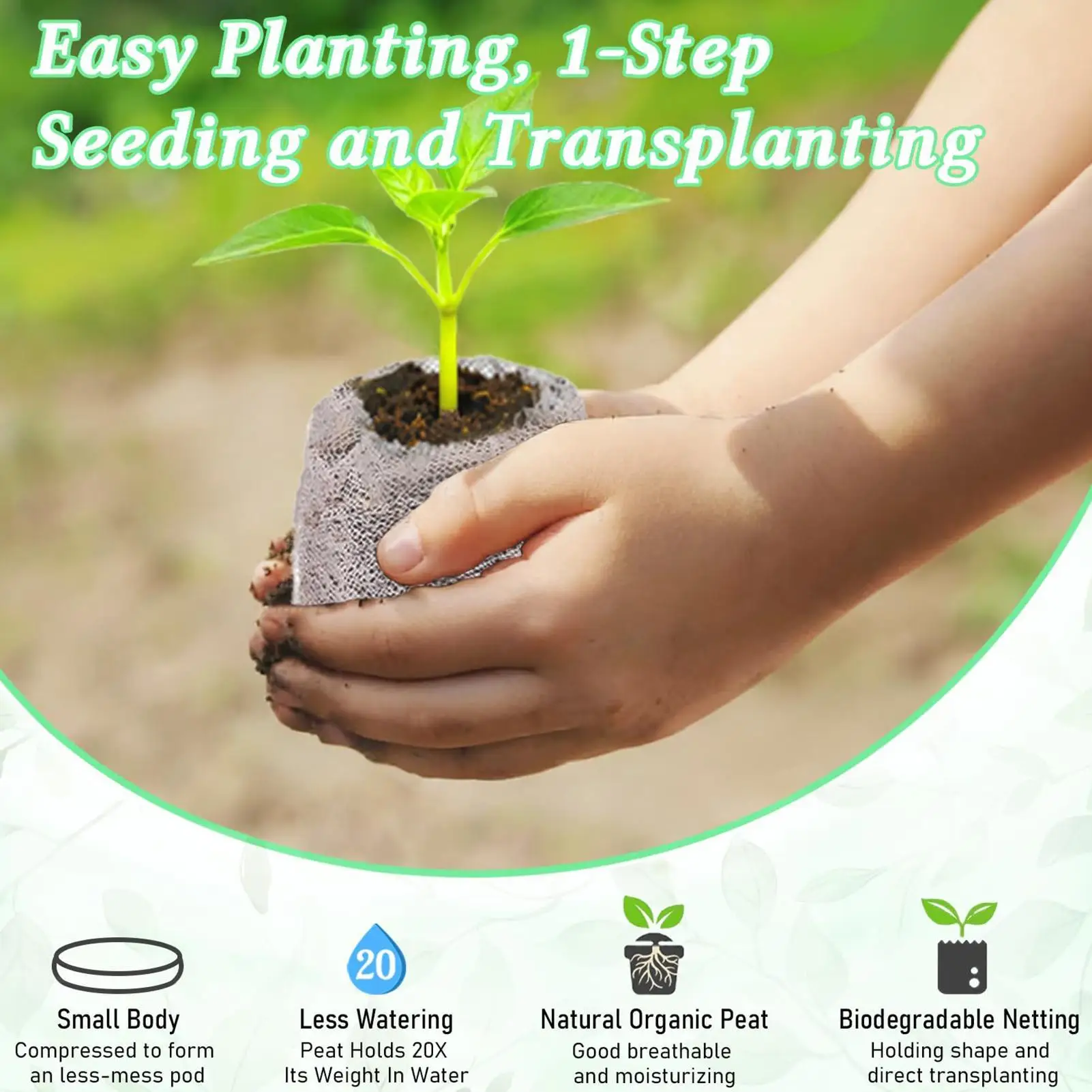 100pcs 30mm Peat Balls Seedling Soil Organic Potting Fertilizer Compressed Seedling Pods Seedling Blocks For Sowing