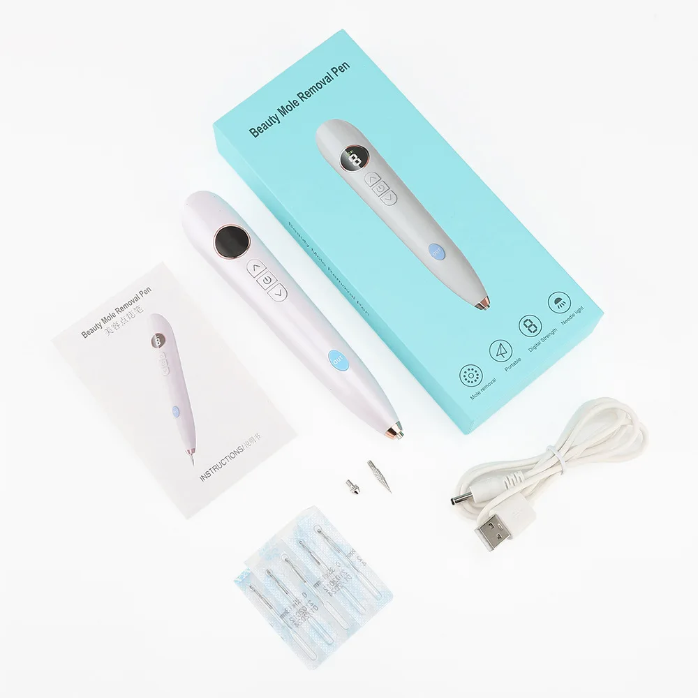 Penna per rimozione verruca elettrica USB a 9 livelli Penna per rimozione verruca per macchie scure Penna per rimozione lentiggine facciale Penna elettrica per rimozione verruche della pelle