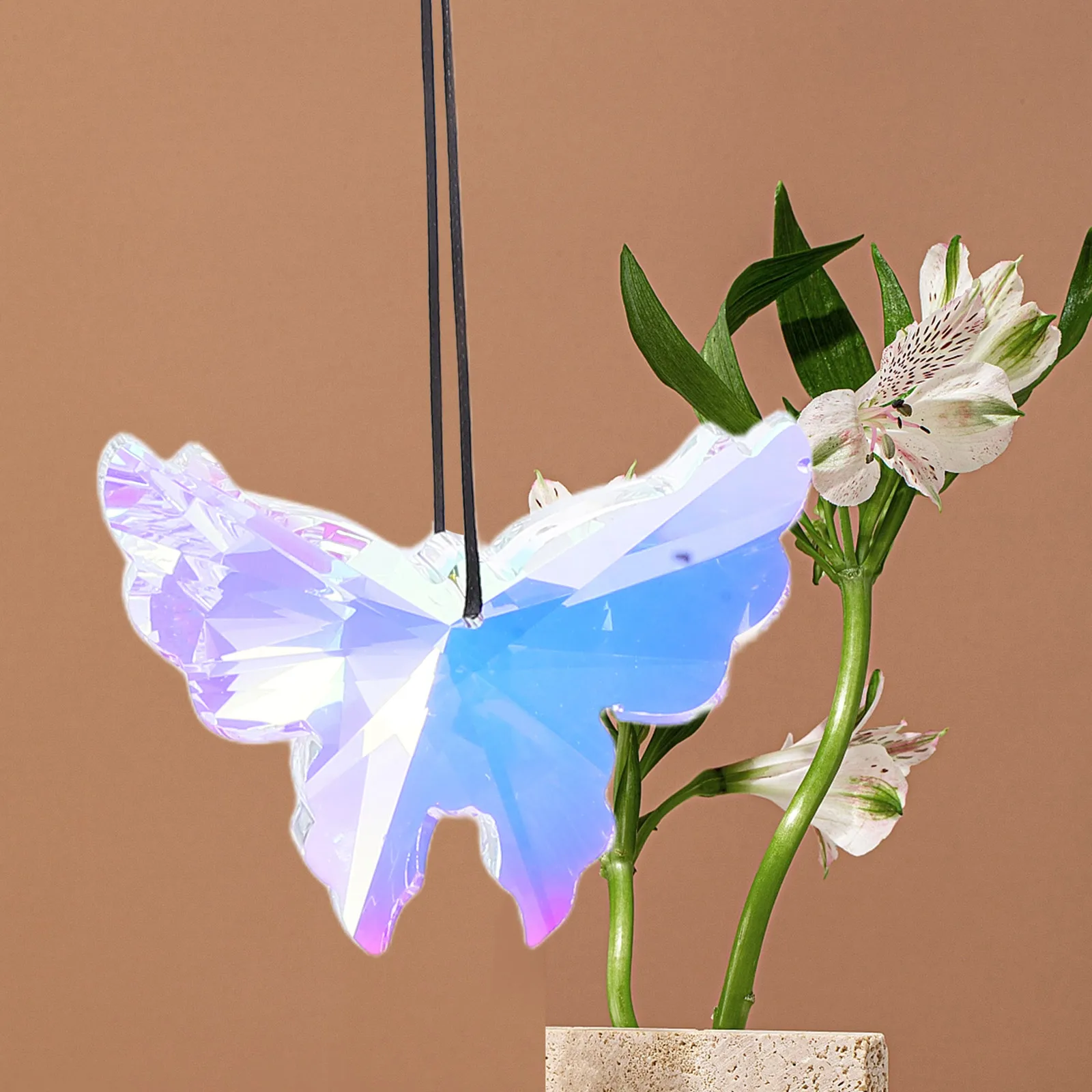 

Exquisite Crystal Butterfly Suncatcher Colorful Hanging Decor for Windows Gardens Patios Vibrant Sunlight Reflecting Ornaments