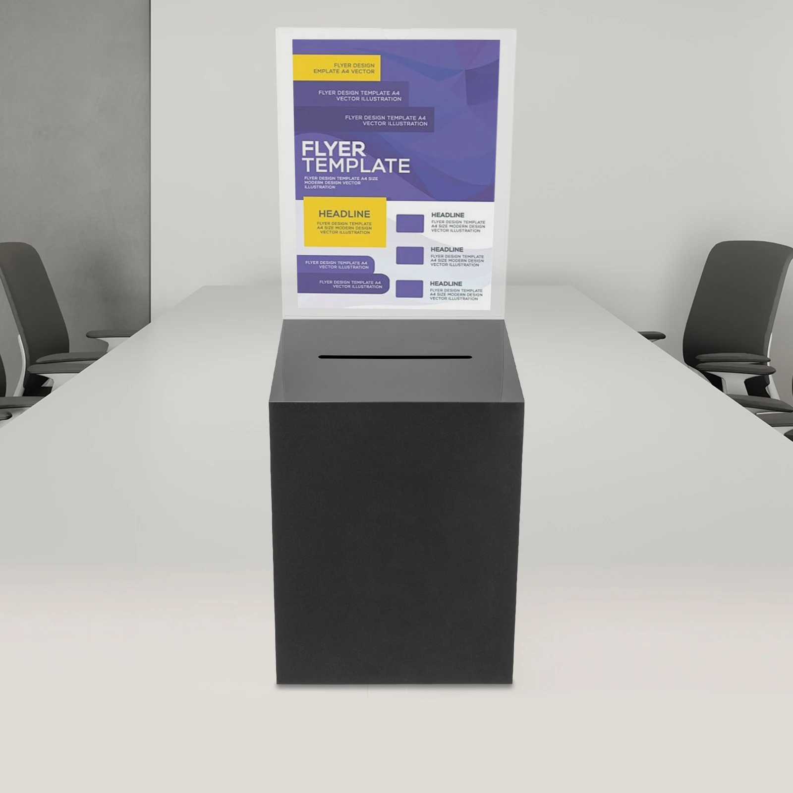 

Professional Tabletop Fundraising Box Key‑Locked Door Simple Bonded Assembly Lightweight Sturdy Acrylic Container