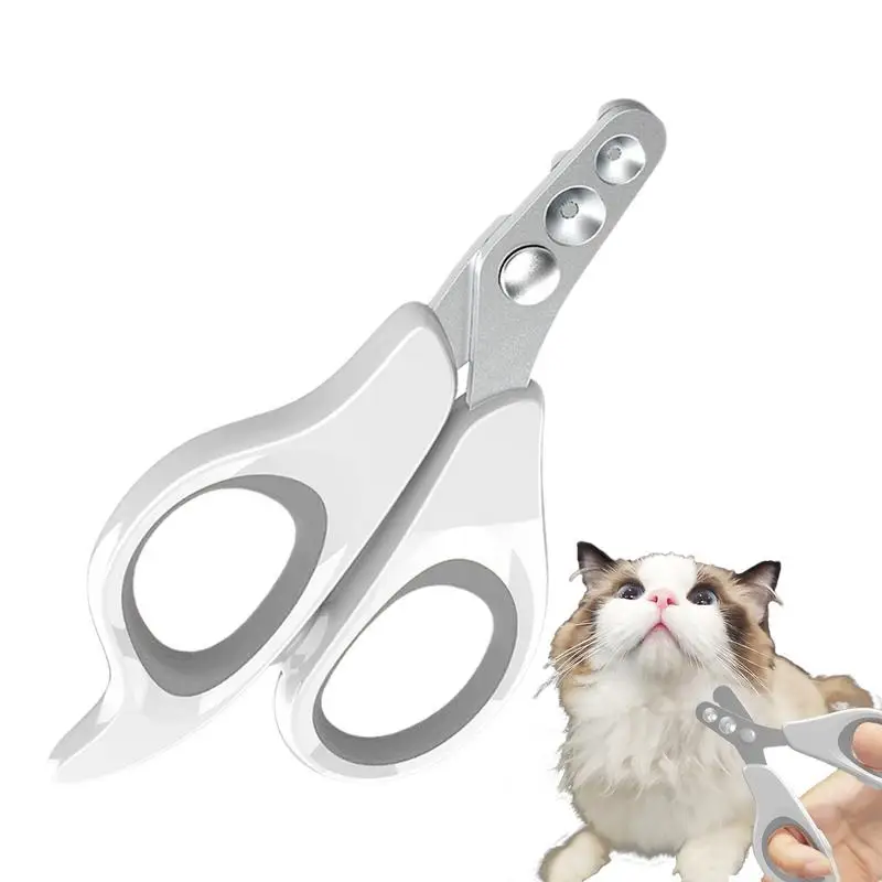 Cat Nail Clippers Puppy Kitten Nail Trimmers With Double Hole Design Stainless Steel Bunny Pet Clippers for Cats Birds Hamsters