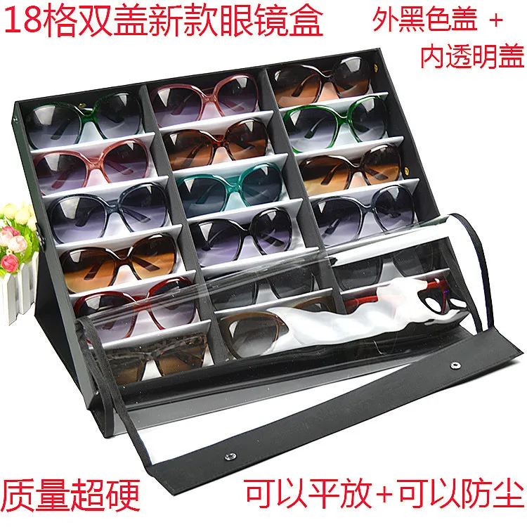 Transparent cover sunglasses glasses display box sunglasses storage box Standing glasses display box