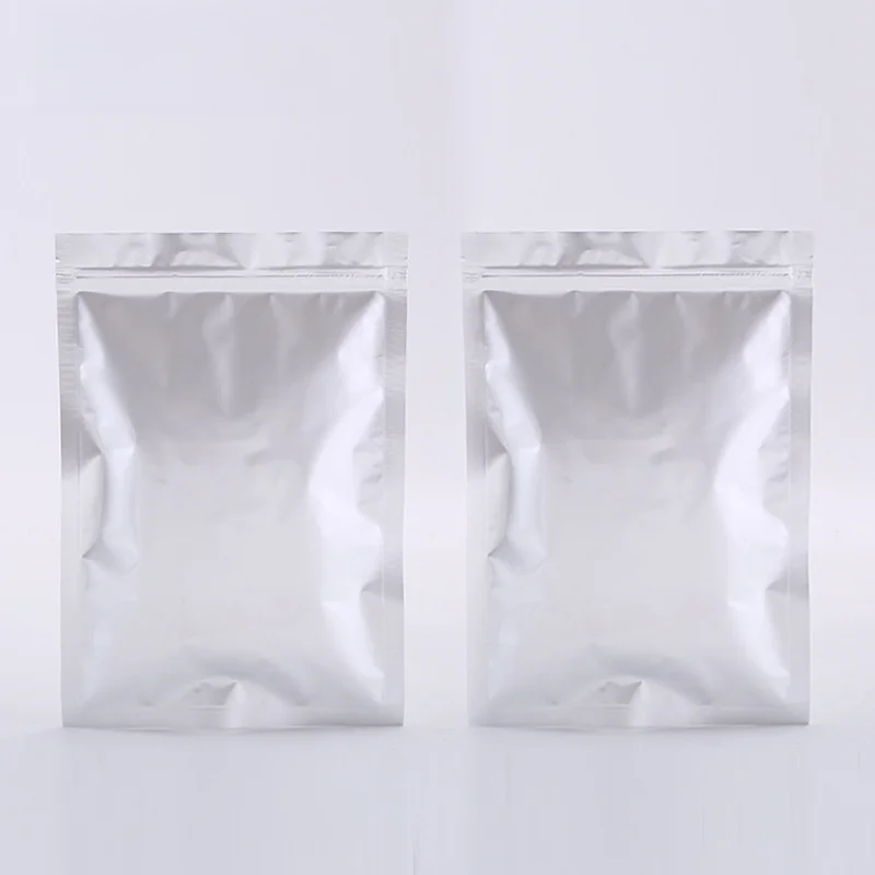 100Pcs Pure Aluminum Foil Vacuum Bag Food Preservation Lightproof Thickened Packaging Shielding Static Bags Ziplock Pouch