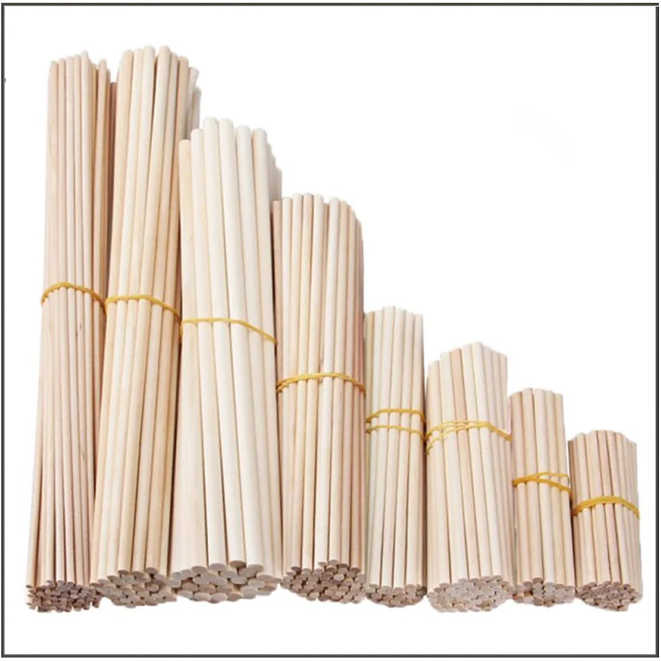 

Round Wooden Stick for Crafts Food Ice Lollies and Model Making Cake Dowel DIY Durable Dowel Building Model Woodworking Tool