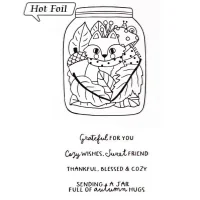 Newest 2026 Autumn Hugs Hot Foil for DIY Scrapbook Craft Decoration Embossing Template Supplies Greeting Card Handmade